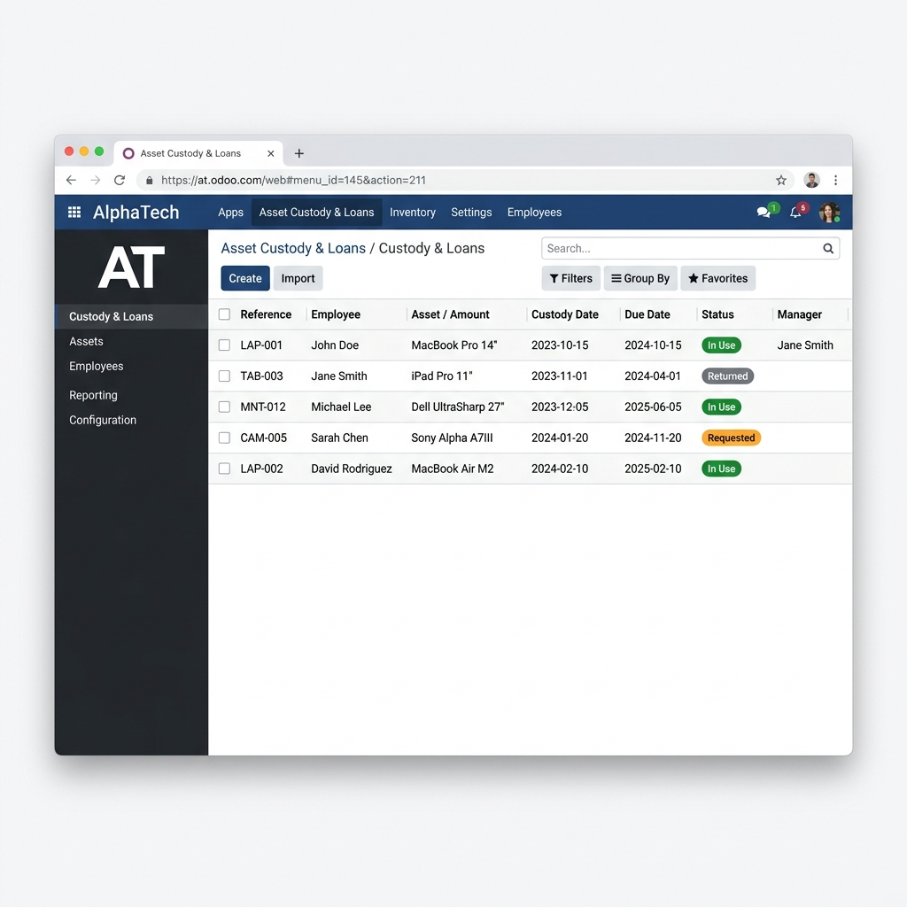 Asset Custody View